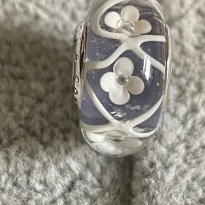 Purple Bloom Murano Charm